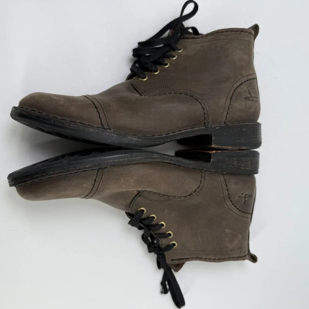 J Shoes Estate Boots Men 10‎ Brown Leather Heritage Indie Hipster Gorpcore
